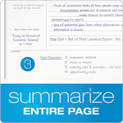 Focusnotes Notebook, 1-subject, Lecture/cornell Rule, Blue Cover, (100) 11 X 9 Sheets