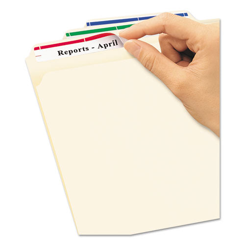 Removable File Folder Labels With Sure Feed Technology, 0.66 X 3.44, White, 7/sheet, 36 Sheets/pack