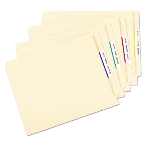 Removable File Folder Labels With Sure Feed Technology, 0.66 X 3.44, White, 7/sheet, 36 Sheets/pack