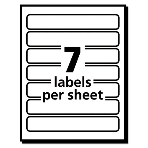 Removable File Folder Labels With Sure Feed Technology, 0.66 X 3.44, White, 7/sheet, 36 Sheets/pack