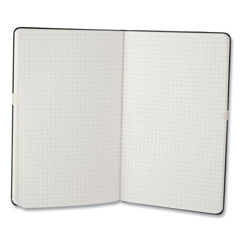 Hard Cover Notebook, 1-subject, Quadrille Rule, Black Cover, (120) 8.25 X 5 Sheets