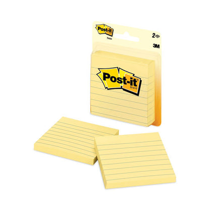 Original Pads In Canary Yellow, Note Ruled, 3" X 3", 100 Sheets/pad, 2 Pads/pack