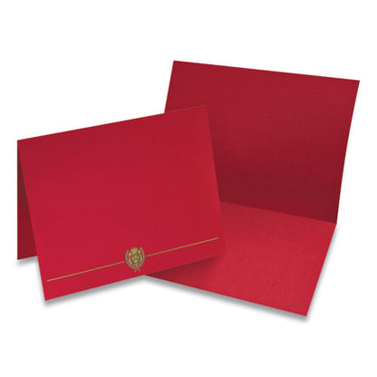 Classic Crest Certificate Covers, 9.38 X 12, Red, 5/pack