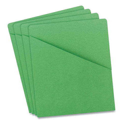 File Jackets, Letter Size, Green, 25/pack