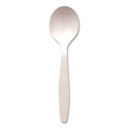 Individually Wrapped Mediumweight Cutlery, Soup Spoon, White, 1,000/carton