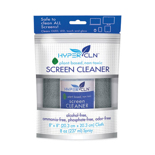 Hypercln Screen Cleaning Kit, 8 Oz Spray Bottle