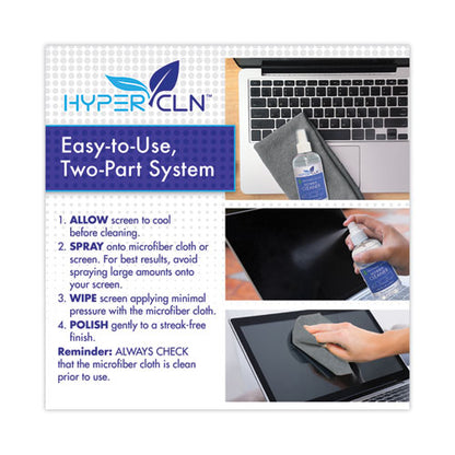 Hypercln Screen Cleaning Kit, 8 Oz Spray Bottle