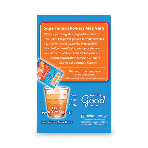 Immune+ Formula, 0.33 Oz, Super Orange, 30 Packets