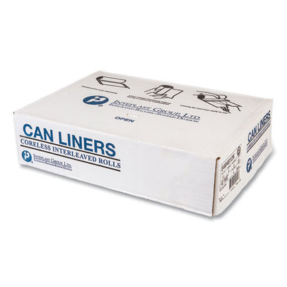 High-density Commercial Can Liners, 45 Gal, 12 Mic, 40" X 48", Black, 25 Bags/roll, 10 Interleaved Rolls/carton