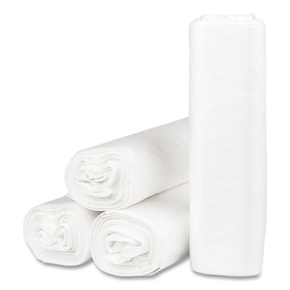 High-density Commercial Can Liners, 33 Gal, 13 Mic, 33" X 40", Clear, 25 Bags/roll, 20 Interleaved Rolls/carton