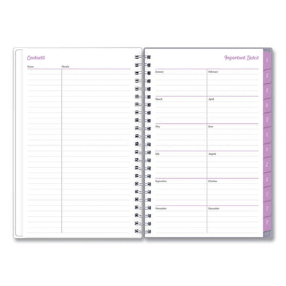 Laila Create-your-own Cover Weekly/monthly Planner, Wildflower Artwork, 8 X 5, Purple/blue/pink, 12-month (jan-dec): 2024