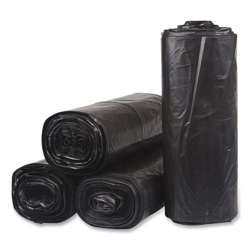 Recycled Low-density Commercial Can Liners, Coreless Interleaved Roll, 60 Gal, 1.5 Mil, 38" X 58", Black, 20/roll, 5 Rolls/ct