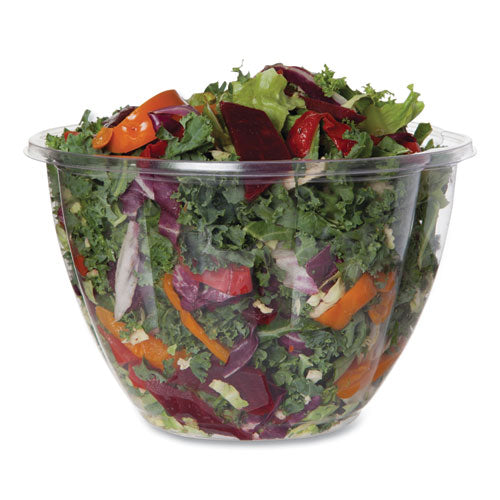 Salad Bowls, 48 Oz, 6.69" Diameter X 4.38"h, Clear, Plastic, 300/carton