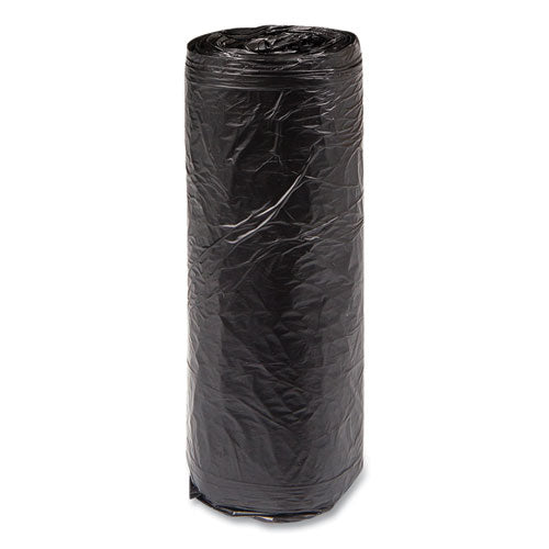 High-density Commercial Can Liners, 16 Gal, 6 Mic, 24" X 33", Black, 50 Bags/roll, 20 Interleaved Rolls/carton