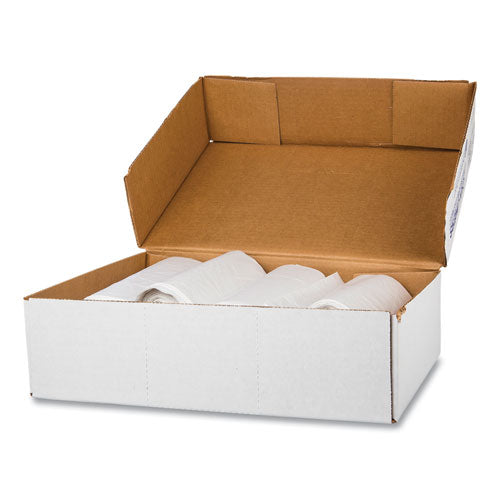 High-density Commercial Can Liners Value Pack, 60 Gal, 12 Mic, 38" X 58", Clear, 25 Bags/roll, 8 Interleaved Rolls/carton