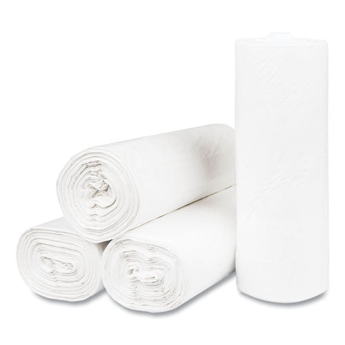 High-density Commercial Can Liners, 55 Gal, 17 Mic, 36" X 60", Clear, 25 Bags/roll, 8 Interleaved Rolls/carton