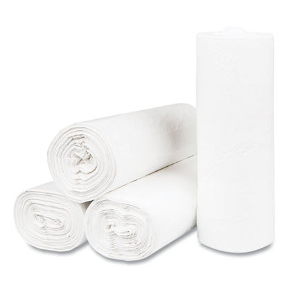 High-density Commercial Can Liners, 55 Gal, 17 Mic, 36" X 60", Clear, 25 Bags/roll, 8 Interleaved Rolls/carton