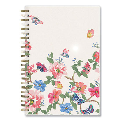 Fly By Frosted Weekly/monthly Planner, Fly By Butterflies Artwork, 8 X 5, Blush/pink Cover, 12-month (jan To Dec): 2024