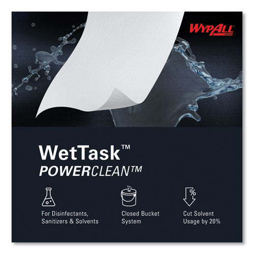 Power Clean Wipers For Solvents Wettask Customizable Wet Wiping System, Wipers Only, 9 X 15, White, 275/roll, 2 Rolls/carton