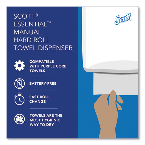 Essential Manual Hard Roll Towel Dispenser, 13.06 X 11 X 16.94, White