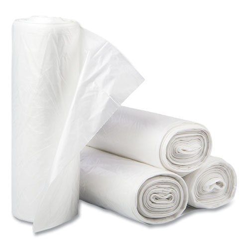 Low-density Commercial Can Liners, Coreless Perforated Roll, 16 Gal, 0.35mil, 24" X 33", Clear, 50 Bags/roll, 20 Rolls/carton