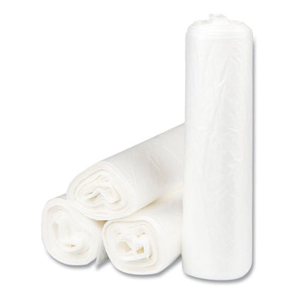 High-density Commercial Can Liners, 16 Gal, 6 Mic, 24" X 33", Natural, 50 Bags/roll, 20 Interleaved Rolls/carton