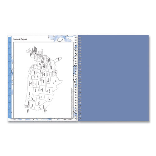 Lindley Weekly/monthly Planner, Lindley Floral Artwork, 11 X 8.5, White/blue/green Cover, 12-month (jan To Dec): 2024