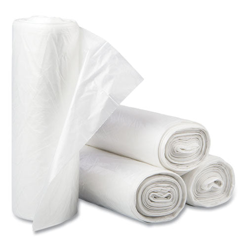 High-density Commercial Can Liners, 30 Gal, 13 Mic, 30" X 37", Clear, 25 Bags/roll, 20 Interleaved Rolls/carton