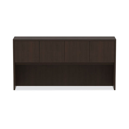 Alera Valencia Series Hutch With Doors, 4 Compartments, 70.63w X 15d X 35.38h, Espresso