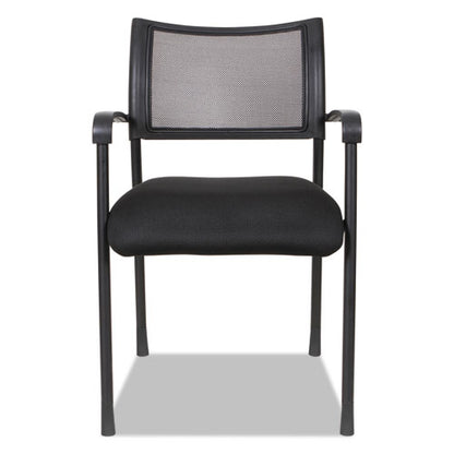 Alera Eikon Series Stacking Mesh Guest Chair, 20.86" X 24.01" X 33.07", Black Seat, Black Back, Black Base, 2/carton