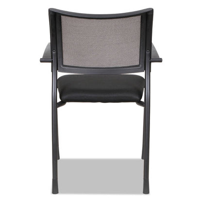 Alera Eikon Series Stacking Mesh Guest Chair, 20.86" X 24.01" X 33.07", Black Seat, Black Back, Black Base, 2/carton