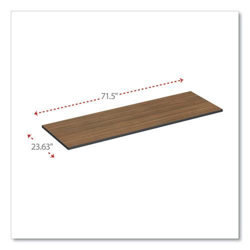 Reversible Laminate Table Top, Rectangular, 71.5w X 23.63d, Espresso/walnut