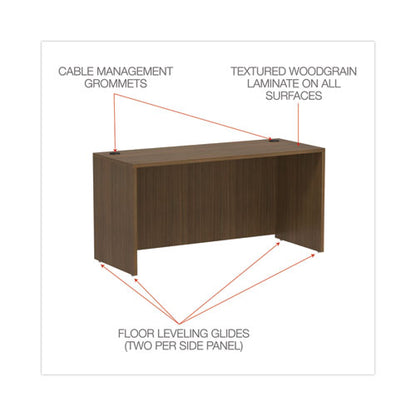 Alera Valencia Series Credenza Shell, 59.13w X 23.63d X 29.5h, Modern Walnut