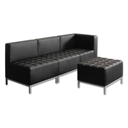 Alera Qub Series Powered Armless L Sectional, 26.38w X 26.38d X 30.5h, Black