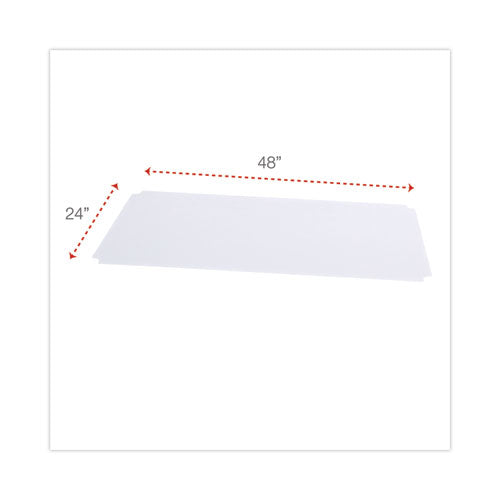 Shelf Liners For Wire Shelving, Clear Plastic, 48w X 24d, 4/pack