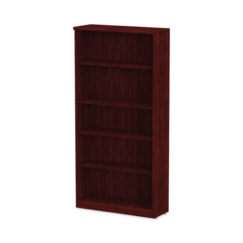 Alera Valencia Series Bookcase, Five-shelf, 31.75w X 14d X 64.75h, Mahogany