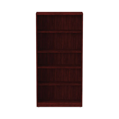 Alera Valencia Series Bookcase, Five-shelf, 31.75w X 14d X 64.75h, Mahogany