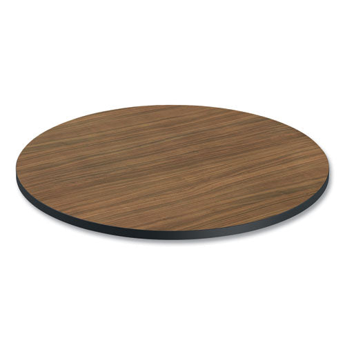 Reversible Laminate Table Top, Round, 35.5" Diameter, Espresso/walnut