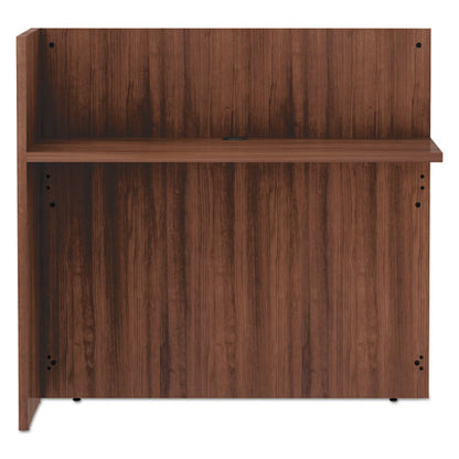 Alera Valencia Series Reversible Reception Return, 44.13w X 23.63d X 41.5h, Modern Walnut