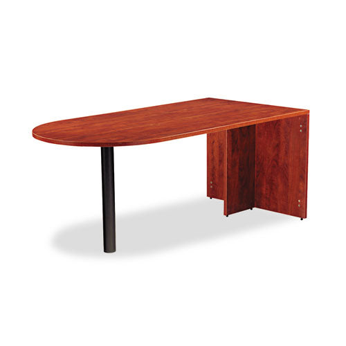 Alera Valencia Series D-top Desk, 71" X 35.5" X 29.63", Medium Cherry