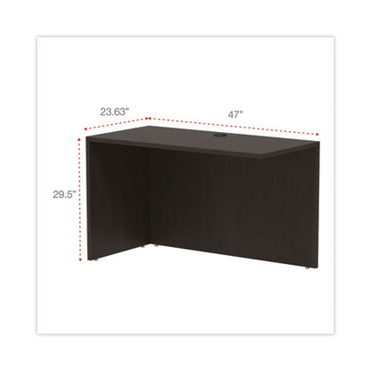 Alera Valencia Series Reversible Return/bridge Shell, 47.25w X 23.63d X 29.5h, Espresso