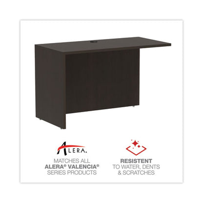 Alera Valencia Series Reversible Return/bridge Shell, 47.25w X 23.63d X 29.5h, Espresso