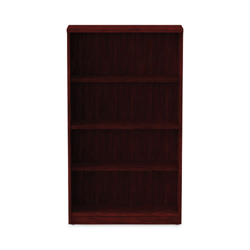 Alera Valencia Series Bookcase, Four-shelf, 31.75w X 14d X 54.88h, Mahogany