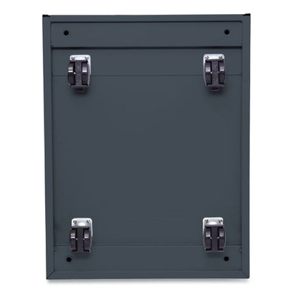 File Pedestal With Full-length Pull, Left Or Right, 3-drawers: Box/box/file, Legal/letter, Charcoal, 14.96" X 19.29" X 27.75"