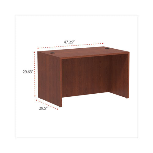 Alera Valencia Series Straight Front Desk Shell, 47.25" X 29.5" X 29.63", Medium Cherry