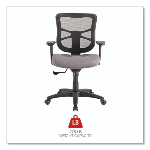 Alera Elusion Series Mesh Mid-back Swivel/tilt Chair, Supports Up To 275 Lb, 17.9" To 21.8" Seat Height, Gray Seat