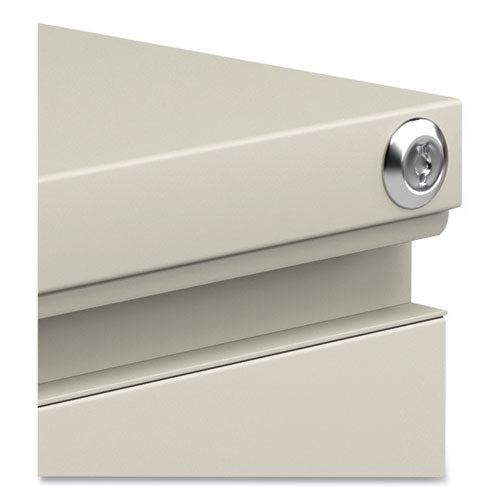 File Pedestal With Full-length Pull, Left Or Right, 3-drawers: Box/box/file, Legal/letter, Putty, 14.96" X 19.29" X 27.75"