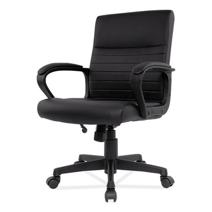 Alera Breich Series Manager Chair, Supports Up To 275 Lbs, 16.73" To 20.39" Seat Height, Black Seat/back, Black Base