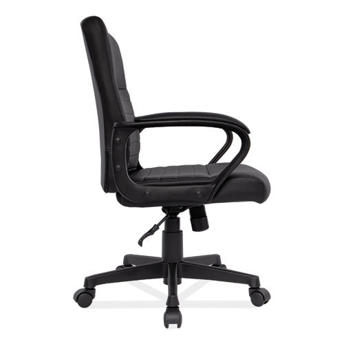 Alera Breich Series Manager Chair, Supports Up To 275 Lbs, 16.73" To 20.39" Seat Height, Black Seat/back, Black Base