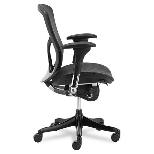 Alera Eq Series Ergonomic Multifunction Mid-back Mesh Chair, Supports Up To 250 Lb, Black